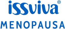 Logo da Issviva Brasil em azul – marca dedicada ao bem-estar e apoio à saúde da mulher durante a menopausa