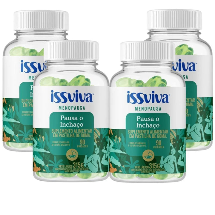 Issviva Pausa o Inchaço - 4 Potes (4 meses de consumo)