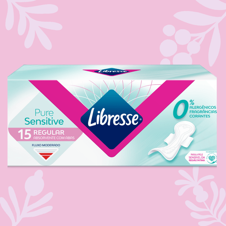 Absorvente Com Abas Libresse Pure Sensitive Regular - Issviva™ Brasil